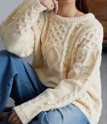 RANAN 패치워크 케이블 니트