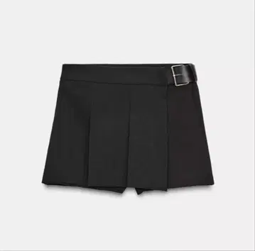 블랙 플리츠 스커트 벨트 포함 ZARA