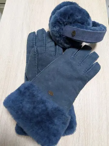 네이비 장갑 귀도리 세트