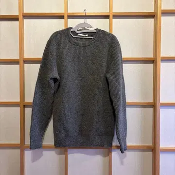 KURO 그레이 리브 니트