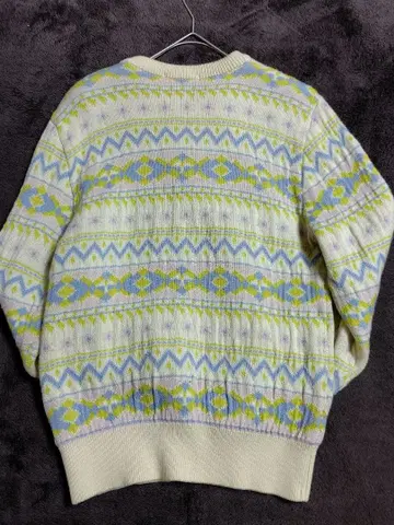 기하학 패턴 긴팔 니트 스웨터 사이즈 11