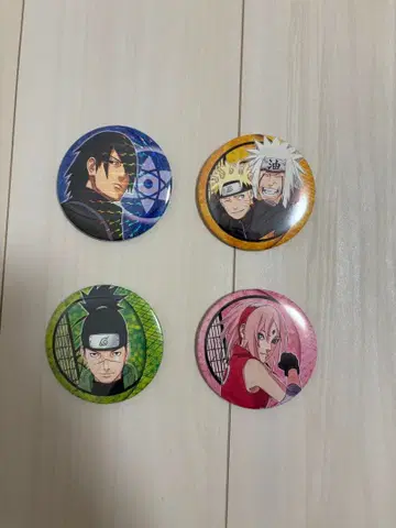 NARUTO전 나루토 캐릭터 캔뱃지 4개 세트