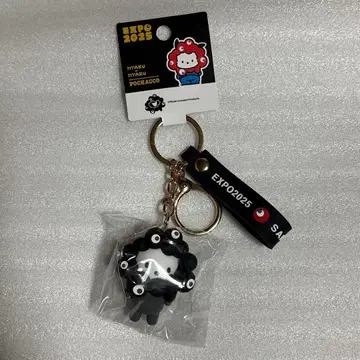 간사이 만박 산리오 블랙 미야쿠미야쿠 포차코 입체 마스코트 스트랩