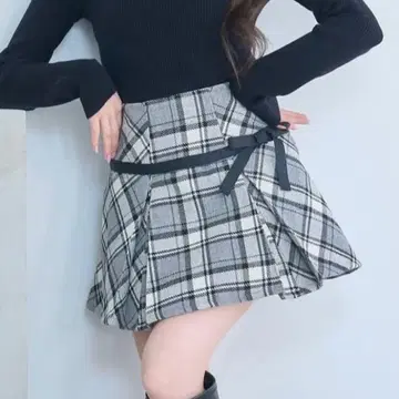 tweed like ribbon skirt 로제뮤 rosemuse