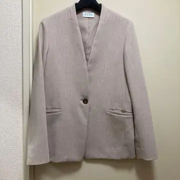 PLST 노카라 자켓 베이지