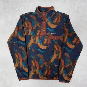 구제 빈티지 에디 바우어 플리스 하프 맨투맨 브라운