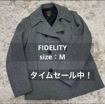 FIDELITY 피코트 사이즈 M 그레이 코트 남성용