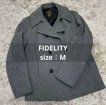 FIDELITY 피코트 사이즈 M 그레이 코트 남성용