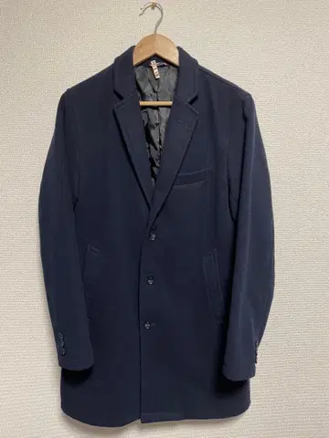 [ BEAMS HEART ] 네이비 체스터 코트