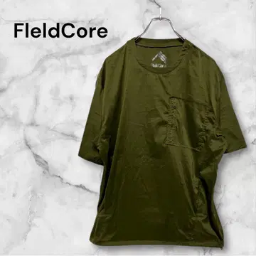 필드코어 다크 컬러 올리브색 T셔츠 포켓 부착 바스락 LL 사이즈