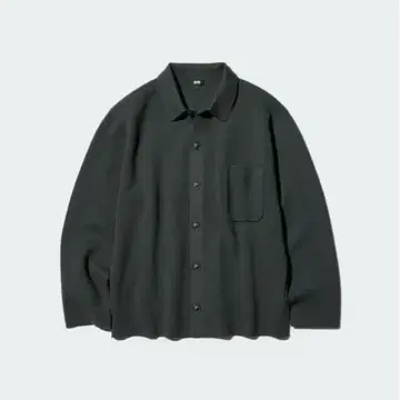밀라노 리브 셔츠 가디건 UNIQLO 올리브 S
