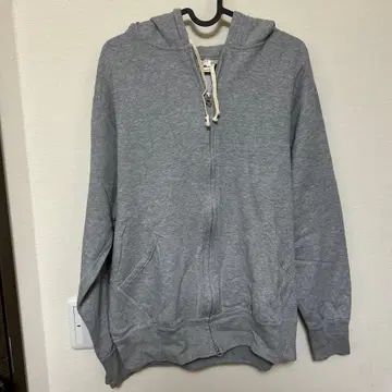 투문 Two Moon 라이트웨이트 풀 집업 후드티 멜란지 그레이