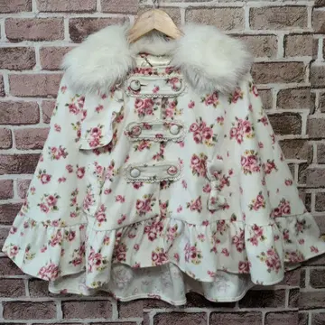 [레어] 리즈메로 꽃무늬 판초 퍼 포함 LIZLISA