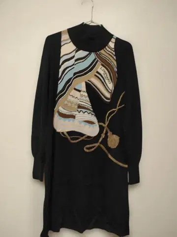 a33 B 레오나르 LEONARD 롱 니트 스웨터 42