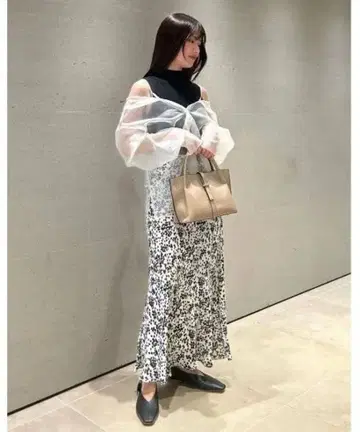 FRAYID 플라워 멀티 프린트 내로우 스커트