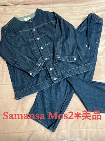 Samansa Mos2 블루 데님 셋업