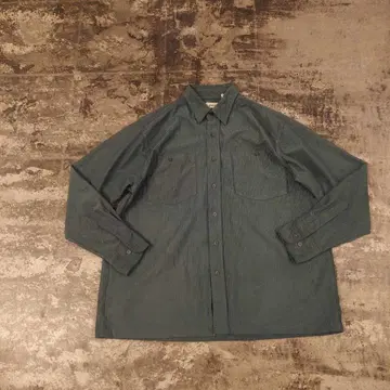 HABAND 코듀로이 셔츠 다크 그린 L 4728