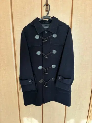 네이비 더플 코트 울 혼방