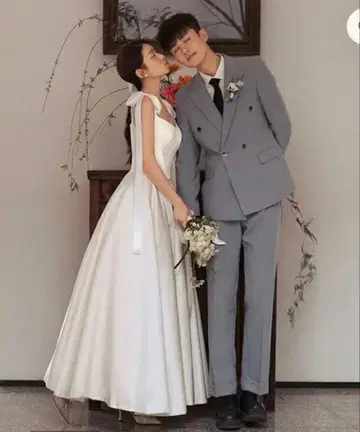 wd627ls 백 리스 리본 A 라인 웨딩 드레스