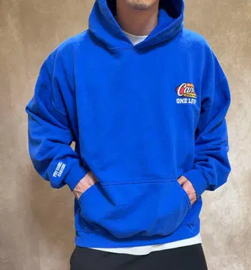 크롭 트렌드 GILDAN 기업 후드티 파랑 블루