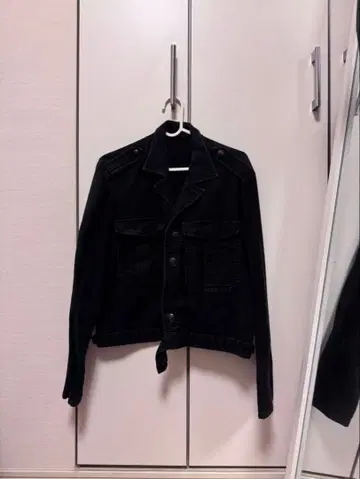 블랙 데님 자켓