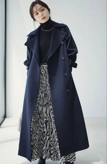 anuans 아뉴앙스 울 롱 트렌치코트