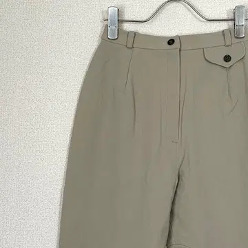 ANNE KLEIN 슬랙스 테이퍼드 팬츠 밑단 밴딩 심플 일본제