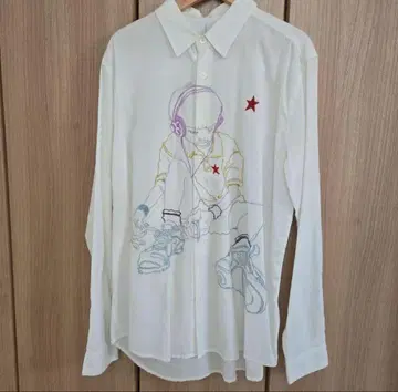 그라니프 graniph 마츠모토 타이요 핑퐁 자수 디자인 긴팔 셔츠