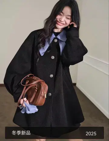 리본 칼라 코트