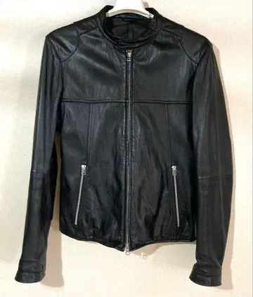 유니클로 램 가죽 라이더스 블루종 M 사이즈