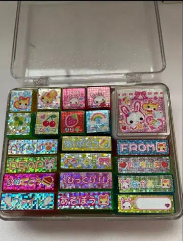 푹신푹신 라비쨩 스탬프 세트 헤이세이 레트로 팬시 잡화