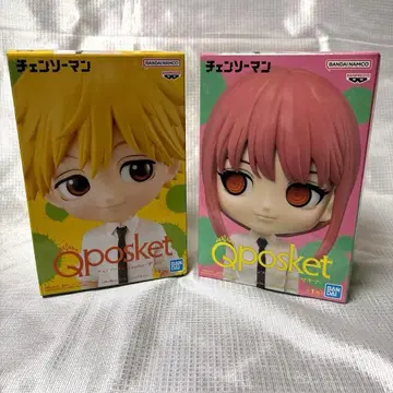 [ 미개봉 ] Qposket 체인소 맨 덴지 마키마 피규어 세트