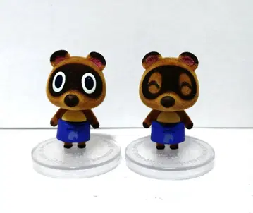 모여봐요 동물의 숲 친구돌 마메키치 밤돌이 플로키 피규어