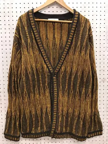 INHERIT3D 에스닉 자카드 니트 가디건 V넥