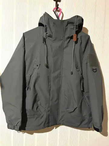 윈드브레이커 그레이 후드 부착 방한복 아웃도어용 발수 방수