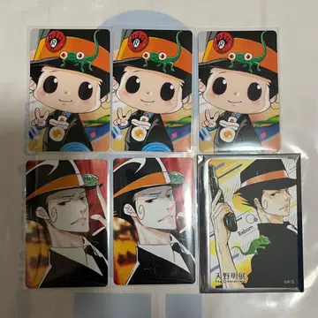 아마노 아키라 전시회 셀카풍 카드 마그넷 리본