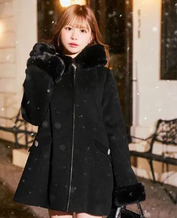 미셸 마카롱 미() 실루엣 A라인 코트