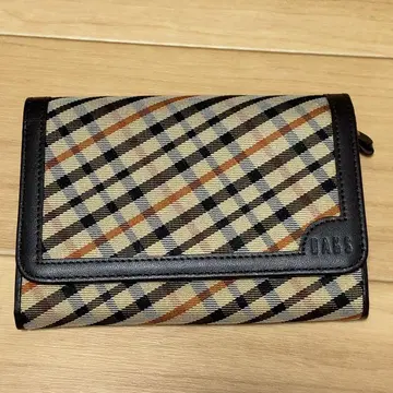 새상품 DAKS 닥스 하우스 체크 무늬 이단 접이식 지갑 남성용 여성용