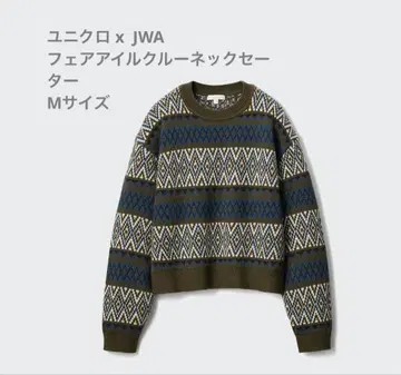 유니클로 JW ANDERSON 페어아일 크루넥 스웨터 M 사이즈