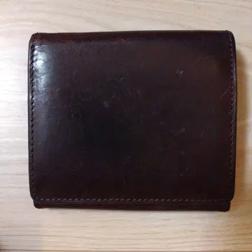 가죽제 다크 브라운 접이식 지갑