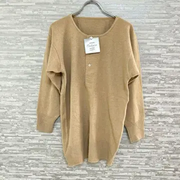 레나운 캐시미어 혼방 니트 풀오버 베이지 M 새상품 택 포함