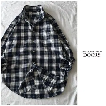 어반 리서치 [세탁 가능] 기모 체크 긴팔 코튼 셔츠 블라우스