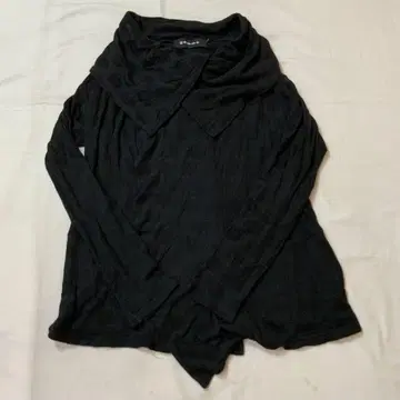 gomme 고무 니트 가디건 긴팔 도트 무늬 블랙 M