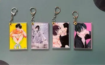 봄의 폭풍과 몬스터 슬라이드 아크릴 키링 하쿠센샤 4점 미사용 새상품