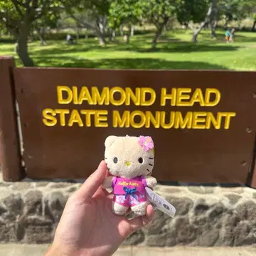 [ 하와이, 다이아몬드 헤드 한정판 ] 일광화상 키티 카라비너 키링