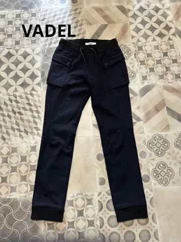 VADEL 블랙 울 조거 팬츠 2 포켓