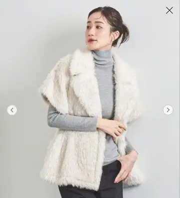 새상품급 유나이티드 애로우즈 보아 하프 슬리브 베스트 지레