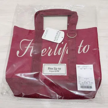 Her lip to HLT 미니 토트 보르도 빨간색