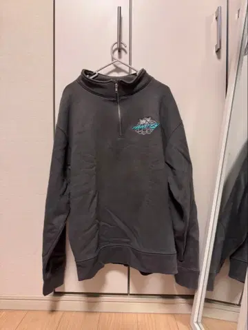 9090 하프 지퍼 맨투맨 그레이