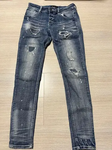 데미지 가공 스키니 데님 M